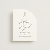 "Palm Monogram" - RSVP Online Enclosure Cards in Leaf by Olivia Raufman - Front