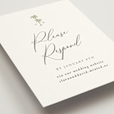 "Palm Monogram" - RSVP Online Enclosure Cards in Leaf by Olivia Raufman - Detail