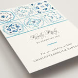 "Almafi" - RSVP Online Enclosure Cards in Cerulean by Itsy Belle Studio - Detail