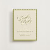 "rory" - RSVP Online Enclosure Cards in Olive by Ellen Schlegelmilch - Front