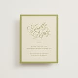 "rory" - RSVP Online Enclosure Cards in Olive by Ellen Schlegelmilch - Front