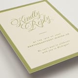 "rory" - RSVP Online Enclosure Cards in Olive by Ellen Schlegelmilch - Detail