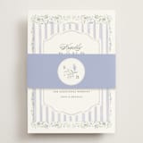 "Delicate Vines" - RSVP Online Enclosure Cards in Periwinkle by Kristen Smith - Assembled with Belly Band