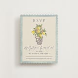"Amalfi Coast Wedding" - RSVP Online Enclosure Cards in Aqua by Chris Griffith - Front