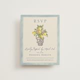 "Amalfi Coast Wedding" - RSVP Online Enclosure Cards in Aqua by Chris Griffith - Front