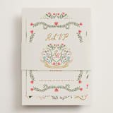 "Chantilly" - RSVP Online Enclosure Cards in Sunset by Maja Cunningham - Assembled with Belly Band