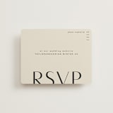 "Amara" - RSVP Online Enclosure Cards in Sand by Robert and Stella - Front