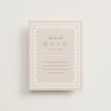 "Lace Trim" - RSVP Online Enclosure Cards in Cream by Kristen Smith - Front