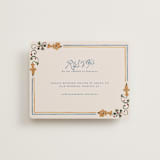 "Swan Crest" - RSVP Online Enclosure Cards in Royal by Cass Loh - Front