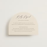 "Love Story" - RSVP Online Enclosure Cards in Mocha by Jennifer Postorino - Front