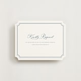 "Avery" - RSVP Online Enclosure Cards in Dusty Blue by Jennifer Postorino - Front