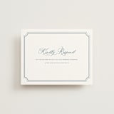 "Avery" - RSVP Online Enclosure Cards in Dusty Blue by Jennifer Postorino - Front