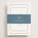 "Avery" - RSVP Online Enclosure Cards in Dusty Blue by Jennifer Postorino - Assembled with Belly Band