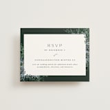 "Juniper" - RSVP Online Enclosure Cards in Emerald by Kate Ahn - Front