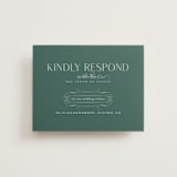 "Chantilly" - RSVP Online Enclosure Cards in Emerald by Kimberly Morgan - Front