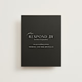 "Engraved" - RSVP Online Enclosure Cards in Charcoal by Claudia Orengo - Front