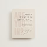 "Salted" - RSVP Online Enclosure Cards in Blush by Pixel and Hank - Front