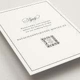 "Sincerity" - RSVP Online Enclosure Cards in Noir by Kimberly FitzSimons - Detail