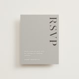 "Show" - RSVP Online Enclosure Cards in Dove Gray by Up Up Creative - Front