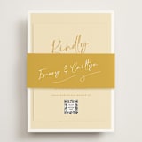 "Ink scribble" - RSVP Online Enclosure Cards in Honey by Adelyn T. - Assembled with Belly Band