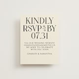 "Floral Emblem" - RSVP Online Enclosure Cards in Cream by Baumbirdy - Front