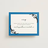 "Swirl Frame" - RSVP Online Enclosure Cards in Cobalt by mo kelley - Front