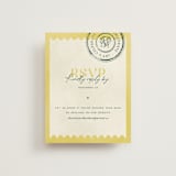 "Coastal Drift" - RSVP Online Enclosure Cards in Caribbean Citrus by Pixel and Hank - Front