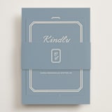 "Bevel Monogram" - RSVP Online Enclosure Cards in French Blue by Carolyn MacLaren - Assembled with Belly Band