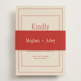 "cherry" - RSVP Online Enclosure Cards in Cherry by Ellen Schlegelmilch - Assembled with Belly Band