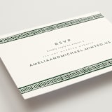 "Block Print Frame" - RSVP Online Enclosure Cards in Fern by Katharine Watson - Detail
