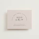 "Overjoyed" - RSVP Online Enclosure Cards in Almond by Jill Means - Front