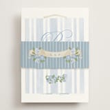"Coastal crest" - RSVP Online Enclosure Cards in Ocean by Creo Study - Assembled with Belly Band