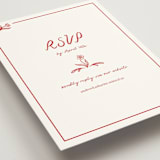 "Love in Bloom" - RSVP Online Enclosure Cards in Brick by Julia Liverton - Detail