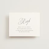 "Written with love" - RSVP Online Enclosure Cards in Noir Slate by Ana de Sousa - Front