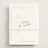 "Written with love" - RSVP Online Enclosure Cards in Noir Slate by Ana de Sousa - Assembled with Belly Band