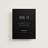 "Linea" - RSVP Online Enclosure Cards in Noir by Pixel and Hank - Front