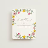 "Wildflower Wreath" - RSVP Online Enclosure Cards in Peony by Yaling Hou Suzuki - Front