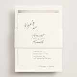 "Scripted Elegance" - RSVP Online Enclosure Cards in Linen by Ana de Sousa - Assembled with Belly Band