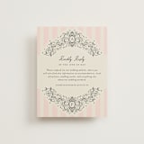 "Hand Illustrated Crest" - RSVP Online Enclosure Cards in Peony by Jackie Crawford - Front