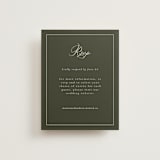 "refined" - RSVP Online Enclosure Cards in Deep Olive by Nicole Walsh - Front