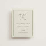 "Framed Floral" - RSVP Online Enclosure Cards in Mustard by Baumbirdy - Front