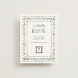 "Vintage Sketched" - RSVP Online Enclosure Cards in Wisteria by Jenna Holcomb - Front