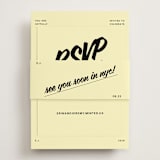 "Courthouse" - RSVP Online Enclosure Cards in Butter by Studio Suku - Assembled with Belly Band