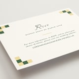 "grid" - RSVP Online Enclosure Cards in Citrus by Angela Quan - Detail
