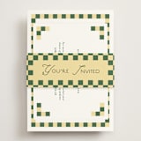 "grid" - RSVP Online Enclosure Cards in Citrus by Angela Quan - Assembled with Belly Band