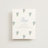 "Pillowy border" - RSVP Online Enclosure Cards in Ocean by Creo Study - Front