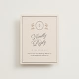 "Vintage Romance" - RSVP Online Enclosure Cards in Ivory by Paper Raven Co. - Front