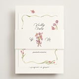 "Barolo" - RSVP Online Enclosure Cards in Deep Blush by Pati Cascino - Assembled with Belly Band