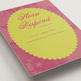 "Maximalist Poppies" - RSVP Online Enclosure Cards in Flamingo by Morgan Kendall - Detail