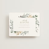 "Sprigs of Joy" - RSVP Online Enclosure Cards in Pearl by Leah Bisch - Front